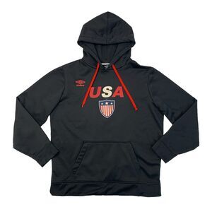 Umbro USA National Team Hoodie Mens M Medium Black USMNT Practice Sweatshirt